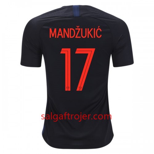 Kroatien Fodboldtrøjer Mandzukic 17 Udebanesæt VM 2018 Kroatien Fodboldtrøjer Mandzukic 17 Udebanesæt VM 2018